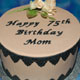 Taupe and Chocolate simple birthday cake