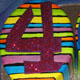 Disco numbers birthday cake